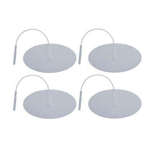 Economy 2" x 4" White Foam Oval EMS & TENS Electrode Pad - 1 Pack (4 Pads) - Tens Units